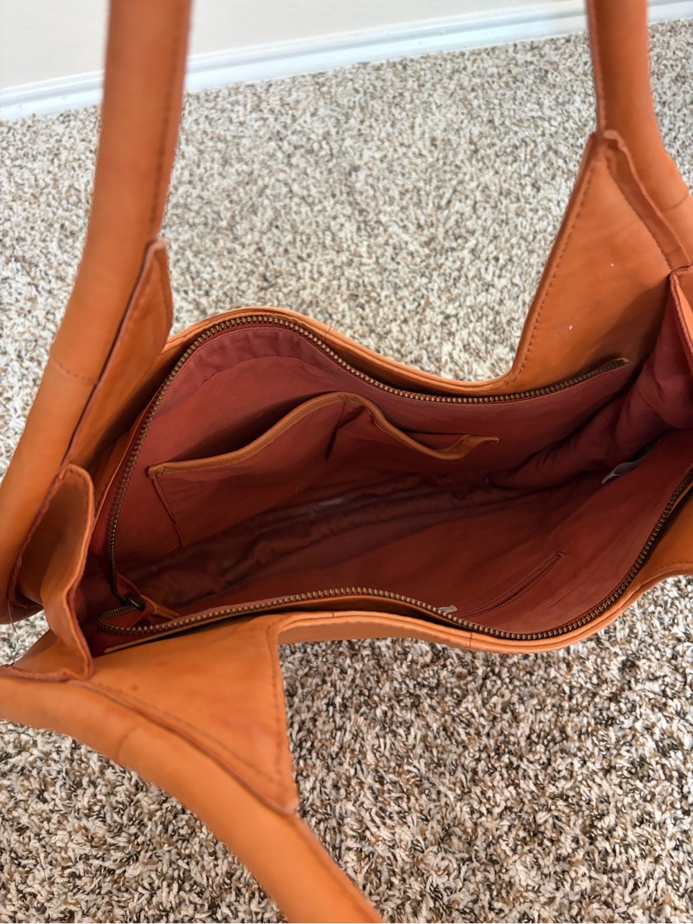 Anthropologie Circular Tote Bag in Cognac Brown - Picture 10 of 10
